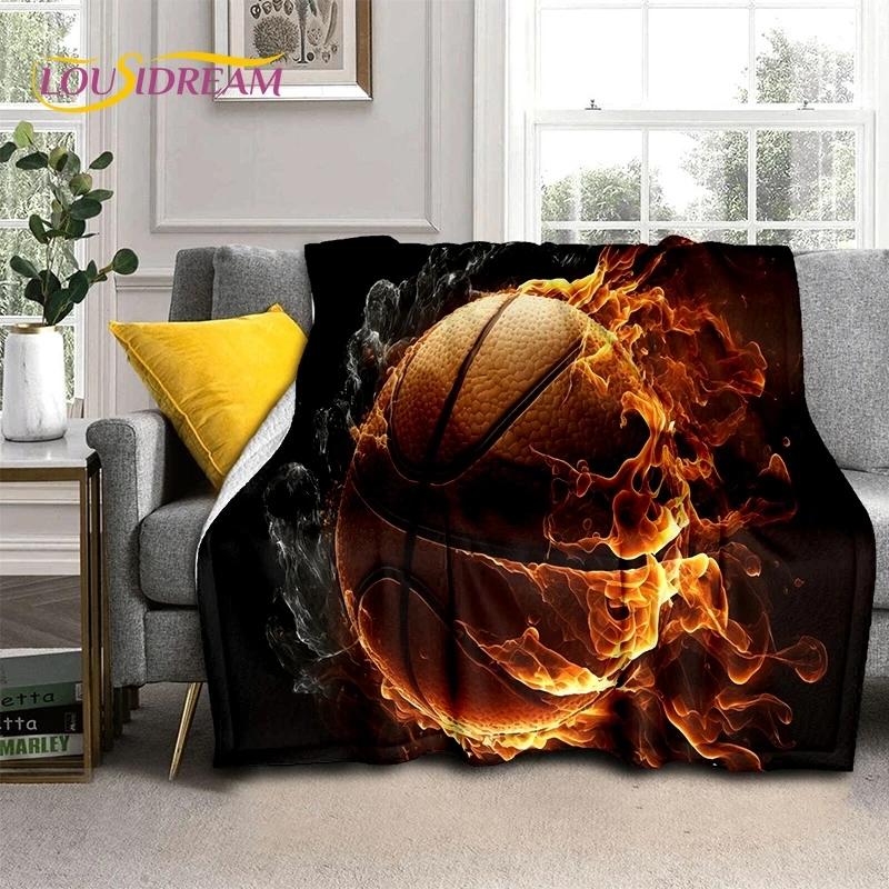 Nejnovější rám basketbalového hřiště Měkká flanelová deka na postele Ložnice Pohovka Piknik, Přehoz na přikrytí Venkovní volnočasový Spánek Dárek