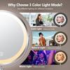 10x Large Lighted Makeup Mirror Rechargeable 8 Height Adjustable Vanity Mirror 1x 10x Magnifying Mirror with 3 Color Brightn Ad