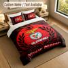 3Pcs Bedding Set Custom Name Text, 1 Sheet 2 Pillowcases Home Bed DecorBenfica FC