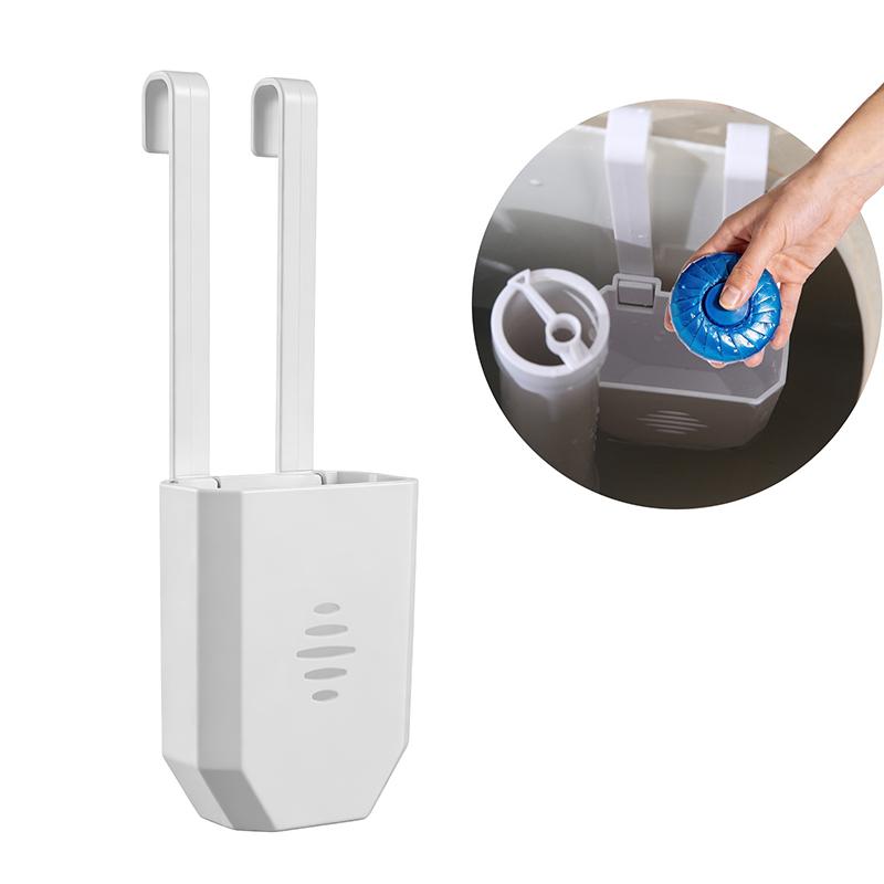 Toilet Tank Tablet Holder With Hook Prevents Residue & Pollution In Water Tank Tablet Rack Easy Install Rust-Resistant Cleaner
