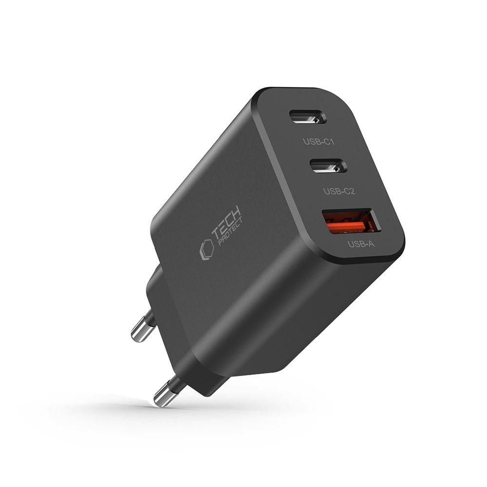 Ładowarka sieciowa NC30W 2x USB-C USB-A 30W - czarna