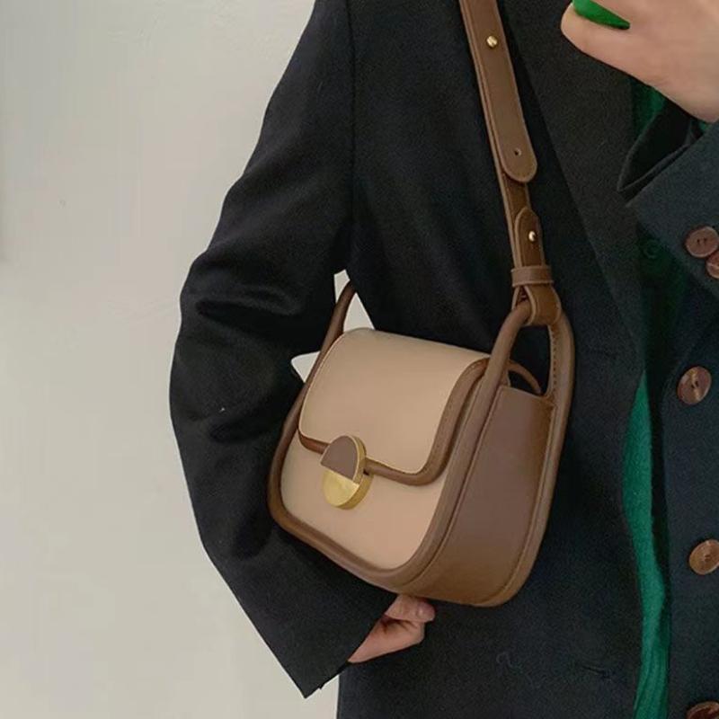 WTEMPO Brand Niche Senior Women's Underarm Bag Fashion Retro Contrast Color Small Square Bag Versatile Ins Shoulder Messenger Bags