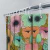 Floral Shower Curtain Botanical Pattern Nature Inspired Bathroom Decor Farmhouse Style Waterproof Fabric Backdrop Modern Artisti