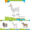 Farm Animal Pvc Model Set With Sheep Alpaca Ram Goat Static Decor For Kids Playroom