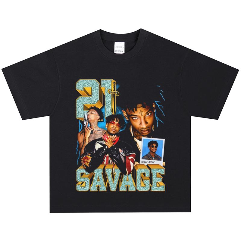 Футболка 21 Savage, Мягкая ткань, Повседневная M