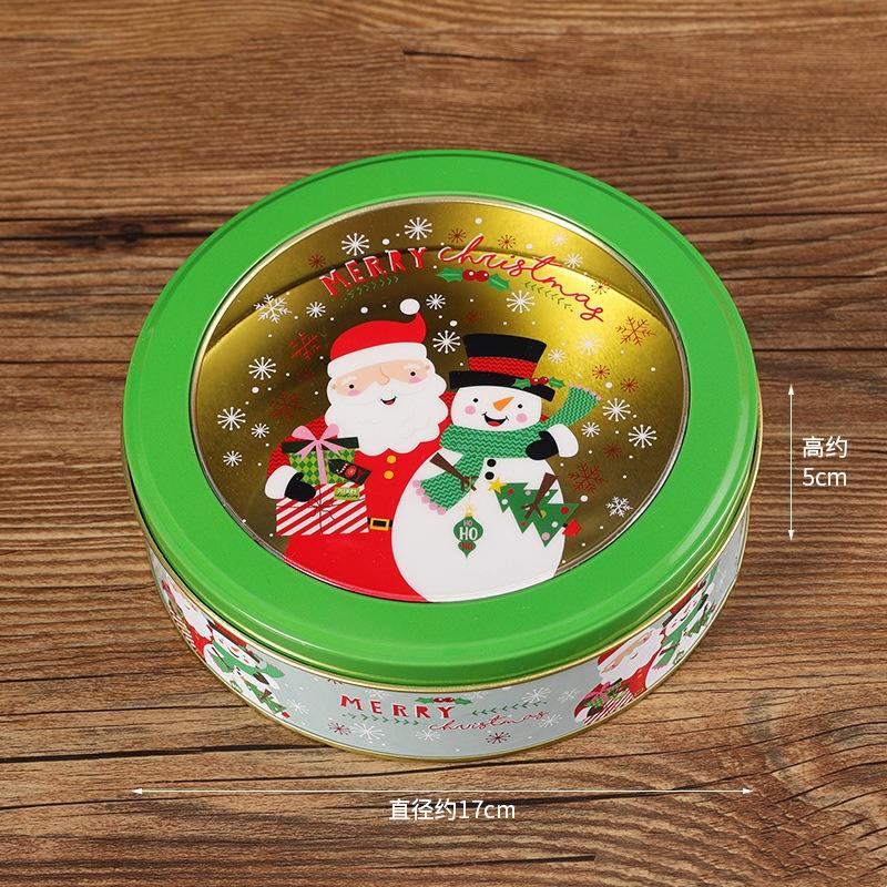 Christmas Gift Box Metal Tin Candy Cookie Packaging Box Containers Kids New Year Gift Decor Xmas Party Supplies Navidad