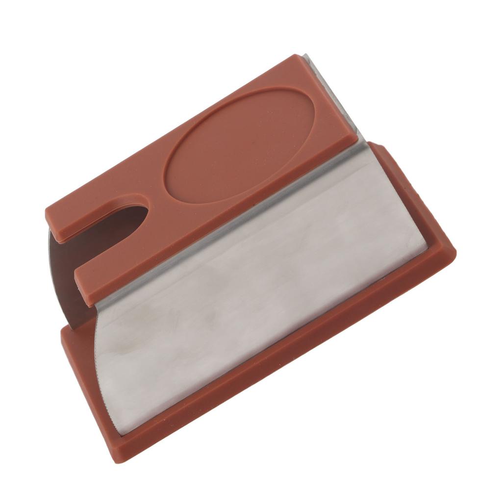 Coffee Tamper Holder Coffee Powder Maker Stand Rack Tool Stainless Steel Silicone (Black)