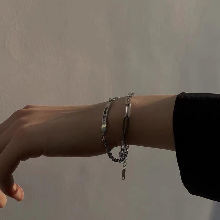 Titanium Unique Geometric Steel Bracelet For Men And Women Fashionable Streetwear