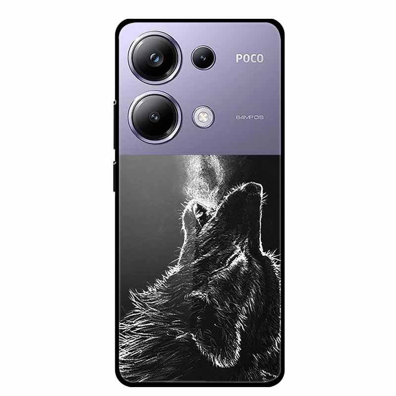 Painting Cover For Poco M6 Pro GlassTempered Glass Case Hard Back Shield for Xiaomi Poco M 6 Pro 6.67" Colourful Phone Fundas