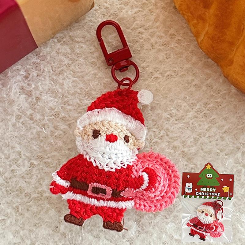 

Мультяшный рождественский брелок милый плетеный рождественские носки снеговик кулон кавайный рюкзак украшения аксессуары подарки A6