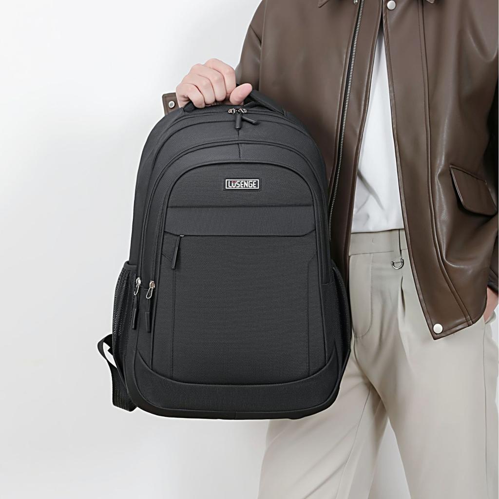 Schoolbag New Backpack Men's Large Capacity Backpack Water-proof Business School Bag Student Oxford Cloth Backpack
