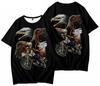 Motorcycle Eagle Eagle 3D Streetwear T-Shirt Tee Costumes Polyester Black New