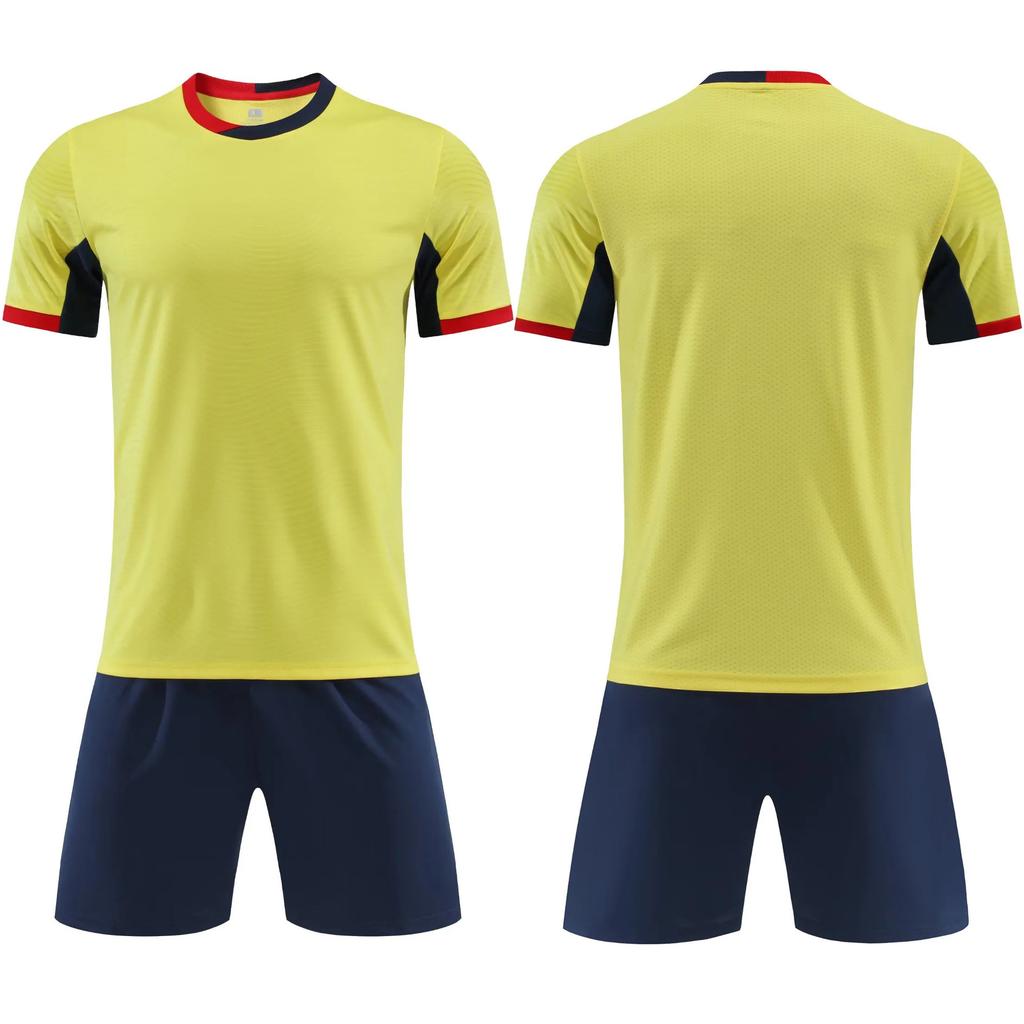 2025 Großhandel Kinder-Fußballtrikot-Set, Grundschul-Fußball-Trainingsshirt, bedrucktes Wettkampftrikot für Jungen und Mädchen