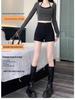 Women's High-Waisted Black Hot Pants - Summer 2024 Versatile Style