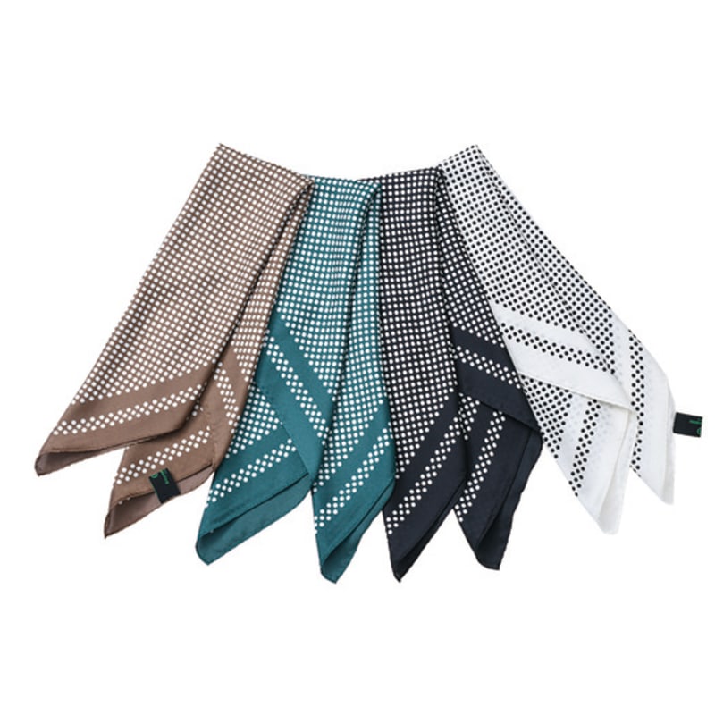 DOYOUKNOWMC ALL SEASON Mini Dot Square Black Petite Scarf