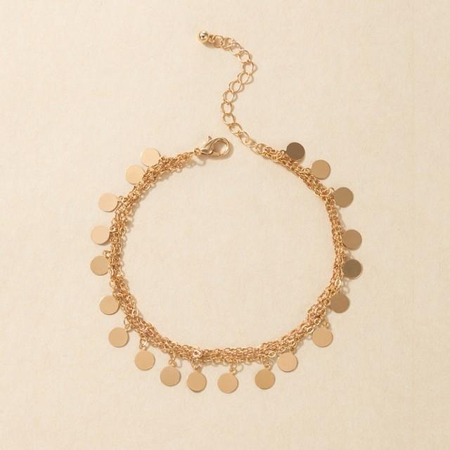

Foot Accessory Golden Round Pendant Multi- Women s Chain Simia Beach . One Size золотой