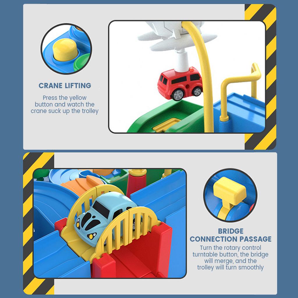 Car Adventure Puzzle Rail Car Toys Fun Early Educational Racing Tracks Toy Parent-Child Interactive Playsets Kids Xmas Gifts