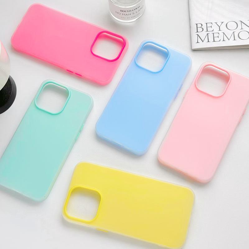 Zhitai Apple iPhone 14 Pro Max Jelly Skin Case, Compatible with iPhone 15, 12, 11 - Solid Color
