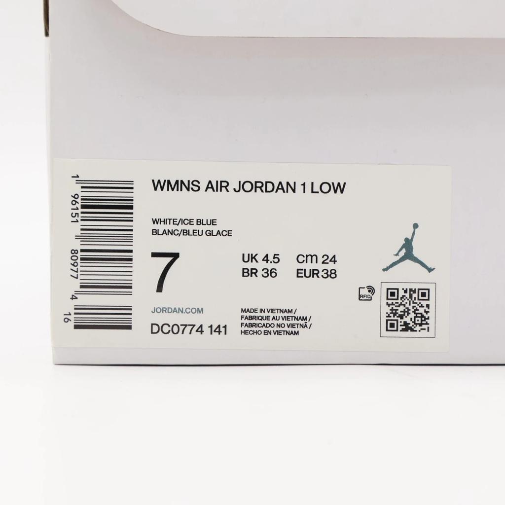 DC0774-141 Nike Jordan 1 Low Aluminum Ice Blue White Sky University (Women's)