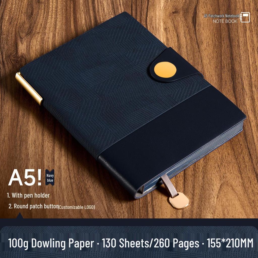 A5 Soft Leather Buckle Notebook: Customizable Diary Gift Set