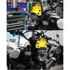 Compatible with Ducati Scrambler 400 800 2015-2023 2017 2018 Motorcycle Windscreen Windshield Fly Screen Shield Wind Deflector with Holder(Gold)