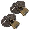 Vintage Metal Lock Alloy Hasp Clasp Latch Decorative Small Latch Lock for Jewelry Box Wooden Case Cabinet Hasp Buckle Padlock