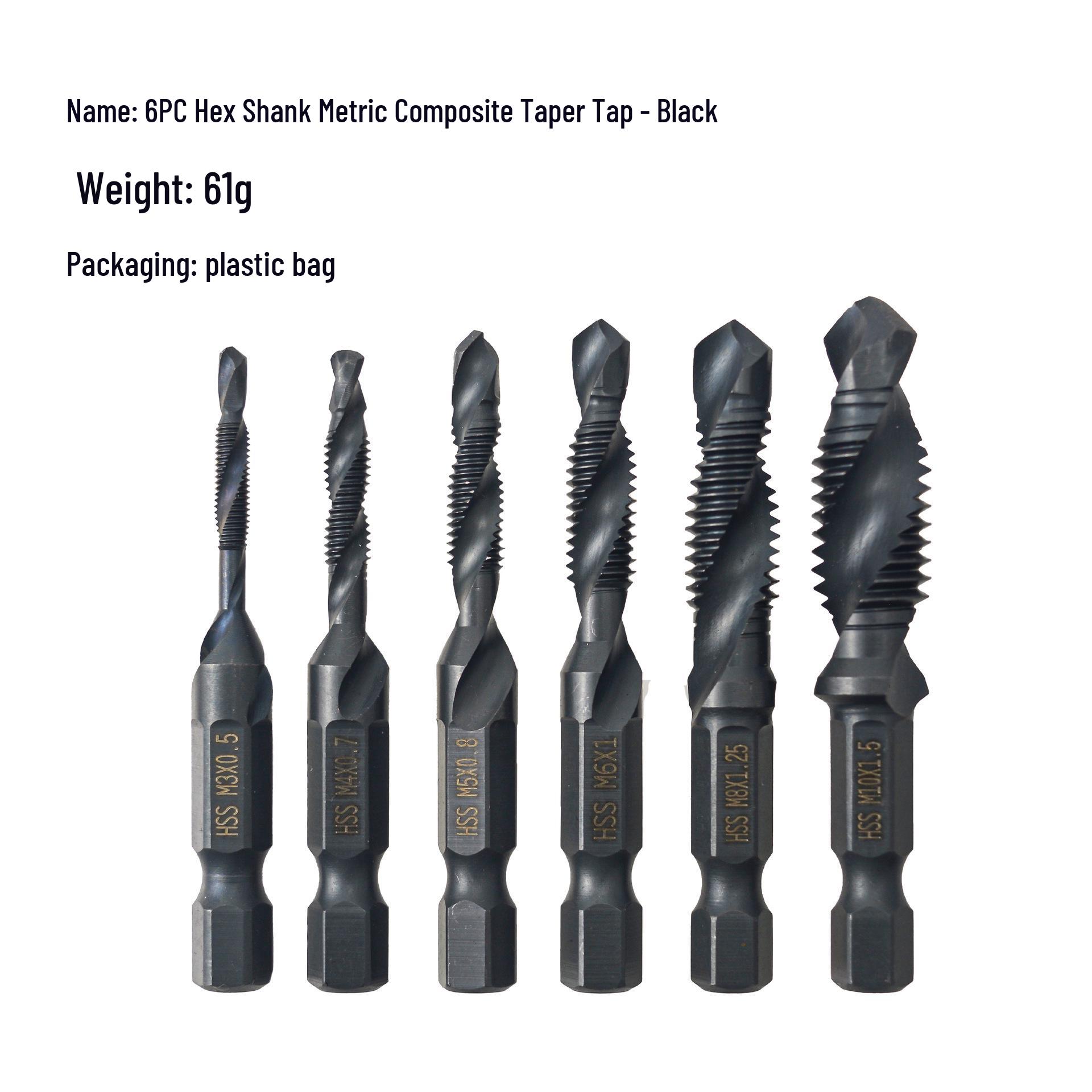 High-Speed Steel Hex Shank Spiral Drill & Taper Tap (Inch/Metric)