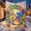 Game Rainbow Friends Pattern Blanket for Home Decoration, Bed, Sofa, Car Travel, Camping, Suitable for All Seasons, Birthday Christmas Gift