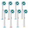 Maycreate® Ersatz-Zahnbürstenköpfe Kompatibel Mit Packung mit 8 Generischen Crossaction Elektrischen Zahnbürstenköpfen, Für Oralb Braun Basen (8) (Weiß Für Oder