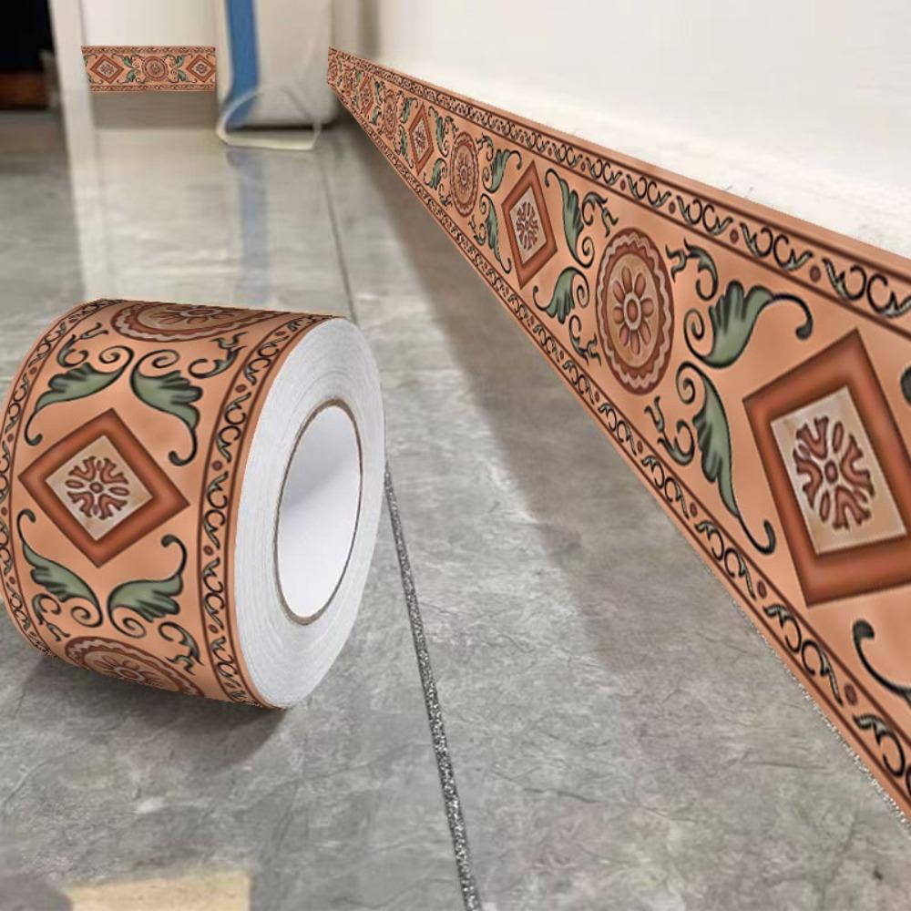 Fashion 10 Meter Wall Base Self Adhesive Anti-collision Skirting Line Soft Thickened Decoration Strips Bedroom