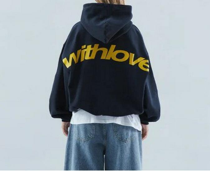 Retro American Hip Hop Letter Print Hoodie Sweatshirt