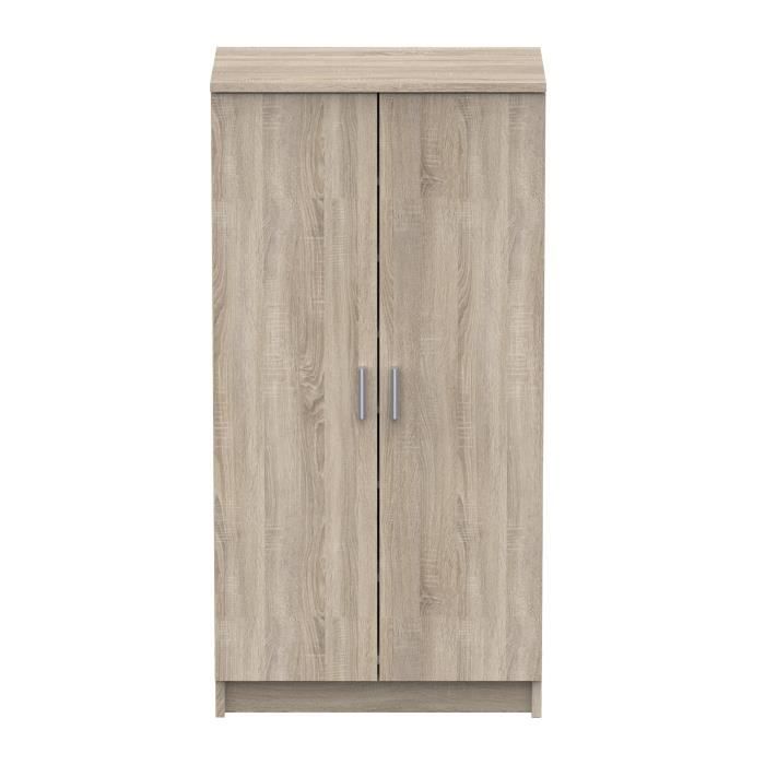 Multi-purpose Cabinet - 2-door Auxiliary Cabinet, Shoe Rack - W55xD36xH108cm - Oak Decor -DEMEYERE