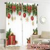 2 Stück, Vorhänge Weihnachtsschmuck Geschenke Weihnachtszeit (2) Beliebte Modische Vorhänge Vielseitige Polyesterstoff-Vorhänge Kunst