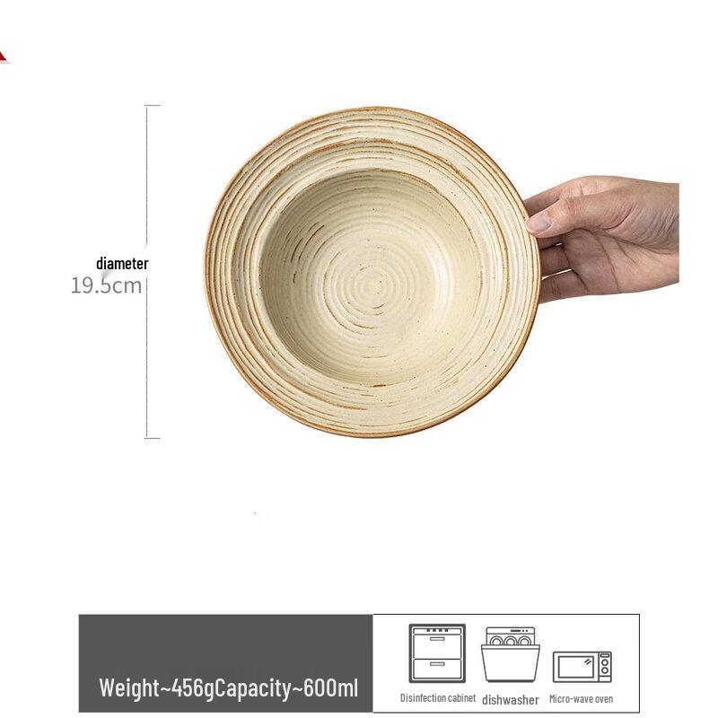 Retro Ceramic Straw Hat Bowl
