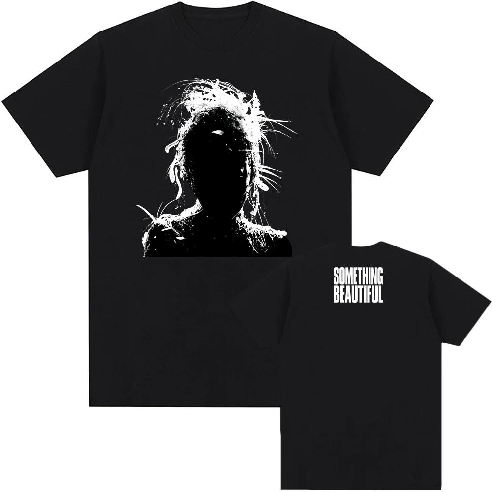 Miley Cyrus Something Beautiful Album T-shirt Cotton Summer Short Sleeve Tshirts for Men Unisex Streetwear Singer Graphic Tees