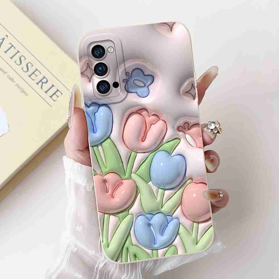 Für Oppo Reno4 Pro 5G Hülle CPH2089 Luxus Kunst Bemaltes Cover Für Oppo Reno4 Reno 4 Pro 5G Handyhülle Schutzhülle Weiche Abdeckung