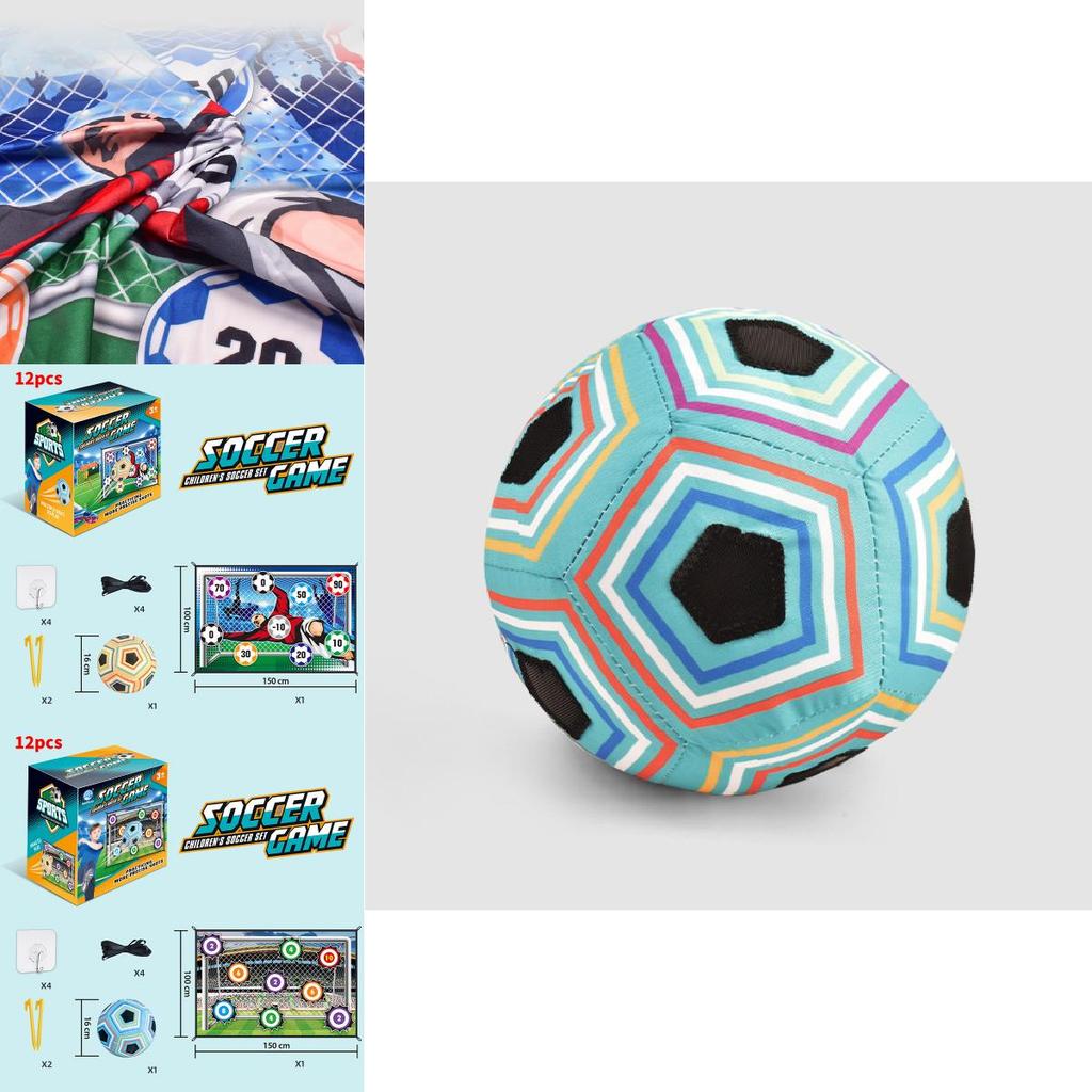 Leuke En Kleurrijke Kinder Voetbal Speelmat Set Met Zacht Pluche Kussen En Accessoires