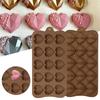 15/8 Cavity Diamond Heart Silicone Chocolate Mold 3D Heart Cake Accessories Molds DIY Ice Cubes Biscuit Pastry Baking Mould