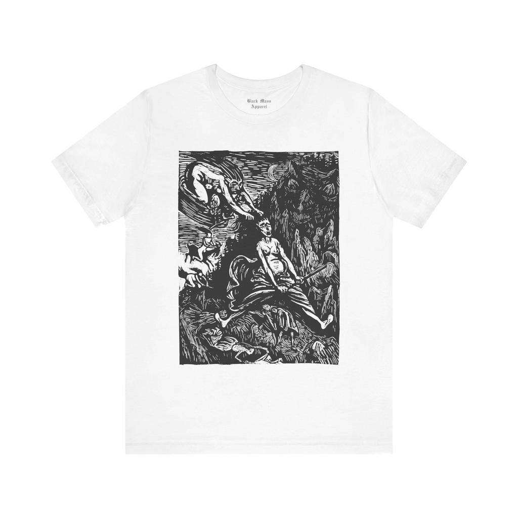 Hexerite Ernst Barach Art Retro Mystery Shirt Witchcraft T-shirt Magic Creepy Art Witch Gothic Men's and Women's T-shirt