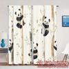 2pcs   2D FLAT PRINTING Curtains (Without Rod) PandaClimbers Chic Chic Curtains Polyester Curtains Versatile All Perfect for