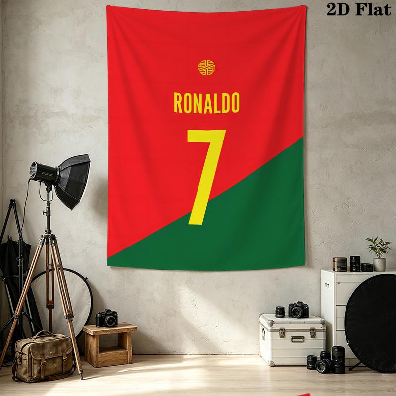 Cr7 Wall Tapestry Aesthetic Wall Hanging Printed Fabric Blanket Decorative Tapestries For Bedroom Living Room Home Decor