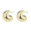 Elegant Gold Personality Stud Earrings - Exaggerated, Unique, and Stylish Accessories for Women