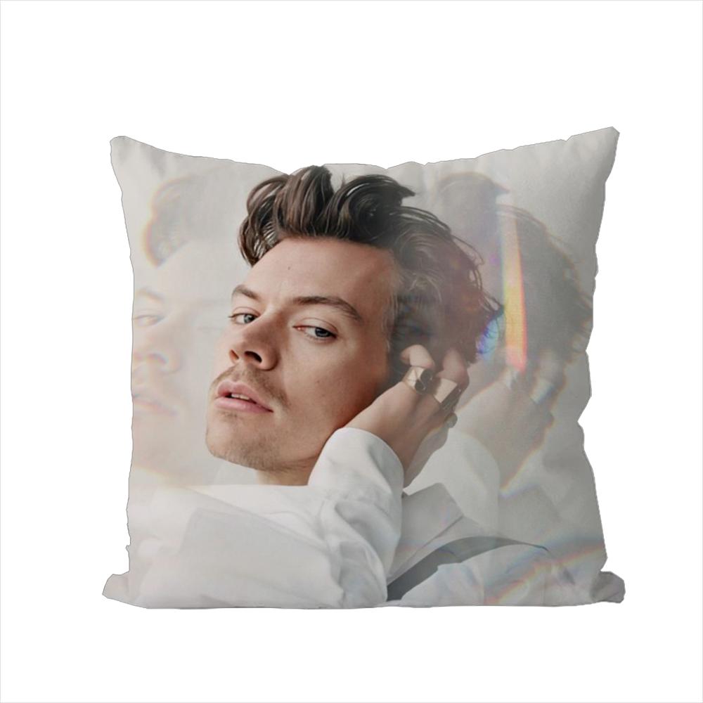 Singer Hharry Styles Pillow Case For Car Sofa Decorative Home Doublesided Print Plush Square Throw Pillow Cushion Cover