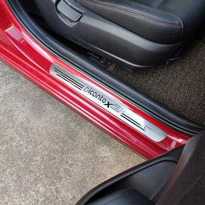Auto Styling Car Sticker Steel Accessories For Kia Picanto Gtline Xline Gt X Line Door Sill Strip Pedal Cover Guard Scuff