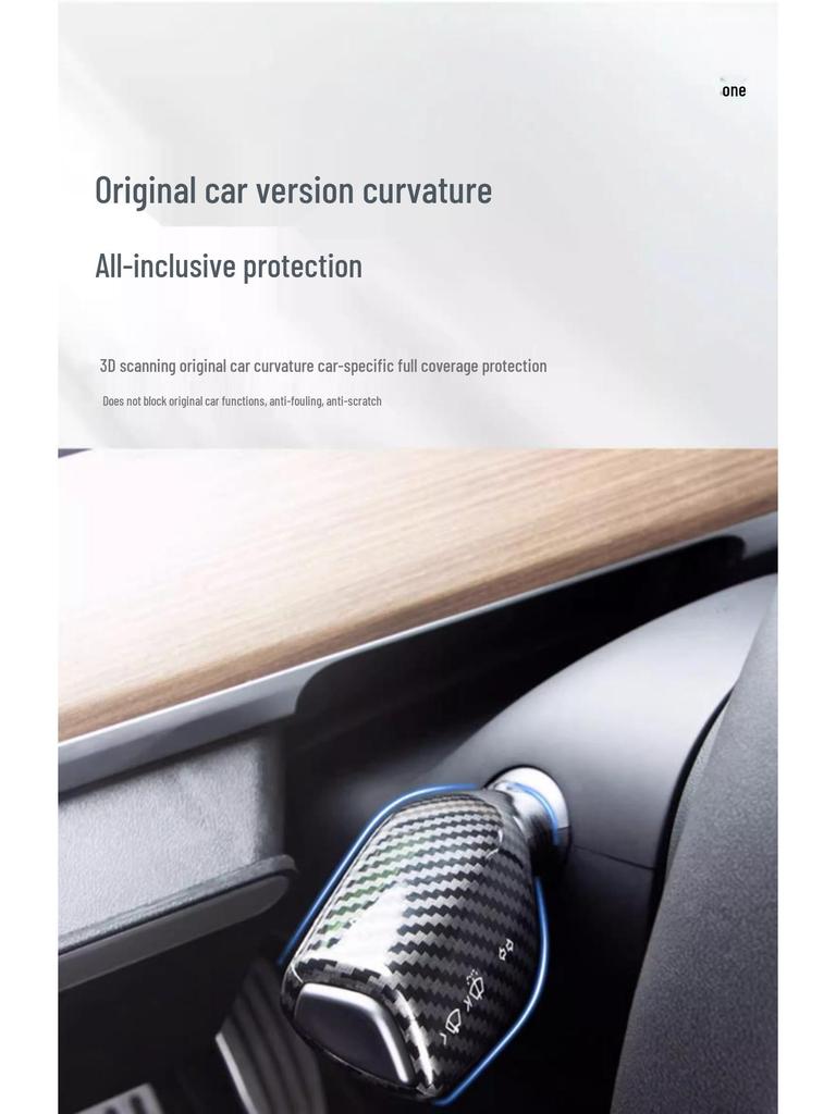 Tesla Model 3/Y Carbon Fiber Gear Lever Cover & Paddle Shifter Decor