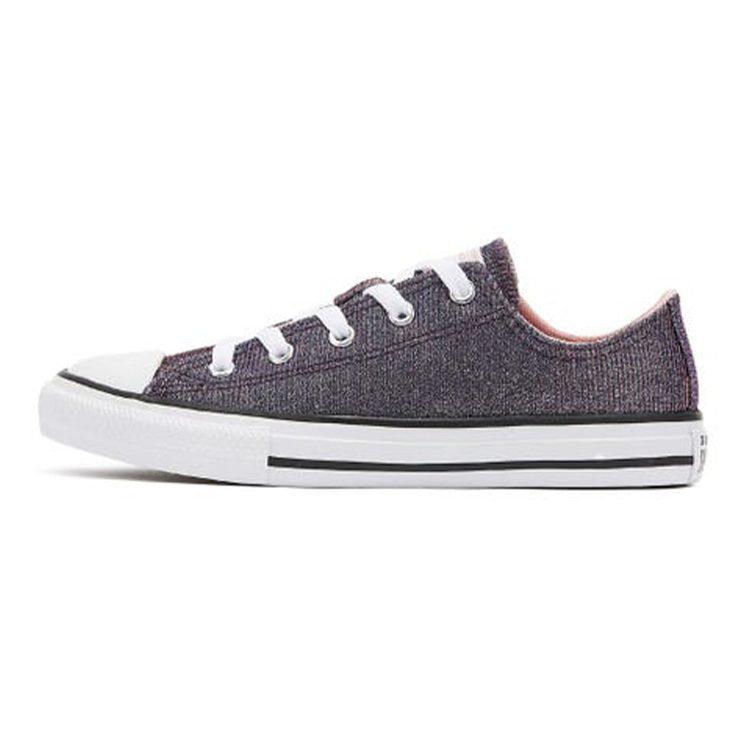Converse Chuck Taylor All Star Abrasion Resistant Breathable Low top Kids Canvas Shoes Purple Pink Teenagers 665102C