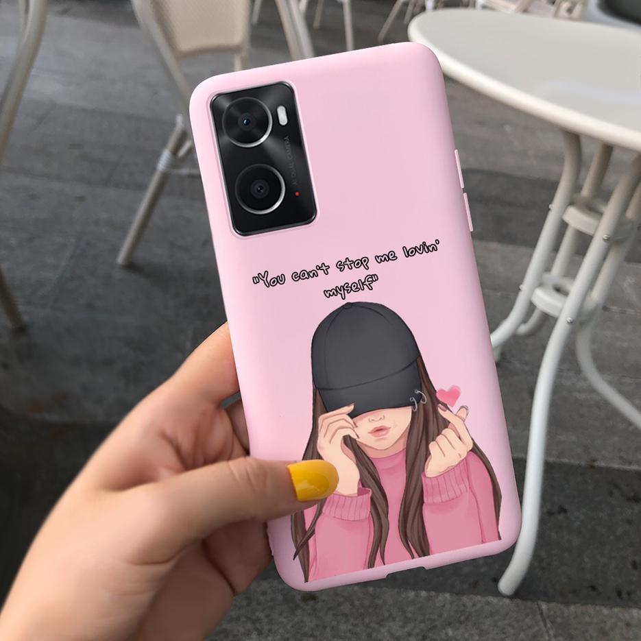 For Oppo A76 Case CPH2375 Fashion Cartoon Girls Cover For Oppo A96 Soft Silicone Case For Oppo A36 A 76 96 OppoA76 OppoA96 Shell
