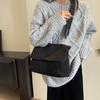 Sac à bandoulière en daim marron givré rétro automne hiver pour femme, grand sac à main, sac fourre-tout de designer
