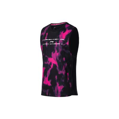 Fényvisszaverő Gyorsan Száradó Hűsítő Antibakteriális Tie-Dye Fitness Mellény Férfi Felsők Fekete Rózsaszín AVSS017-2
