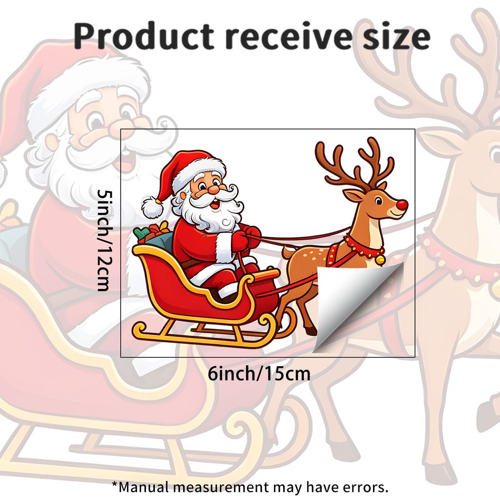Cartoon Santa Switch Plate Wall Sticker Removable Self Adhesive No Damage Bedroom Living Room Decor